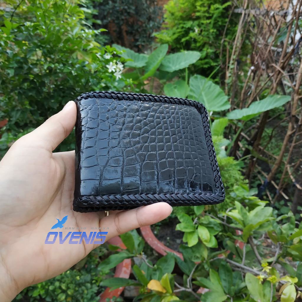 Siêu Phẩm Ví Cá Sấu 2 Mặt Đan Thủ Công