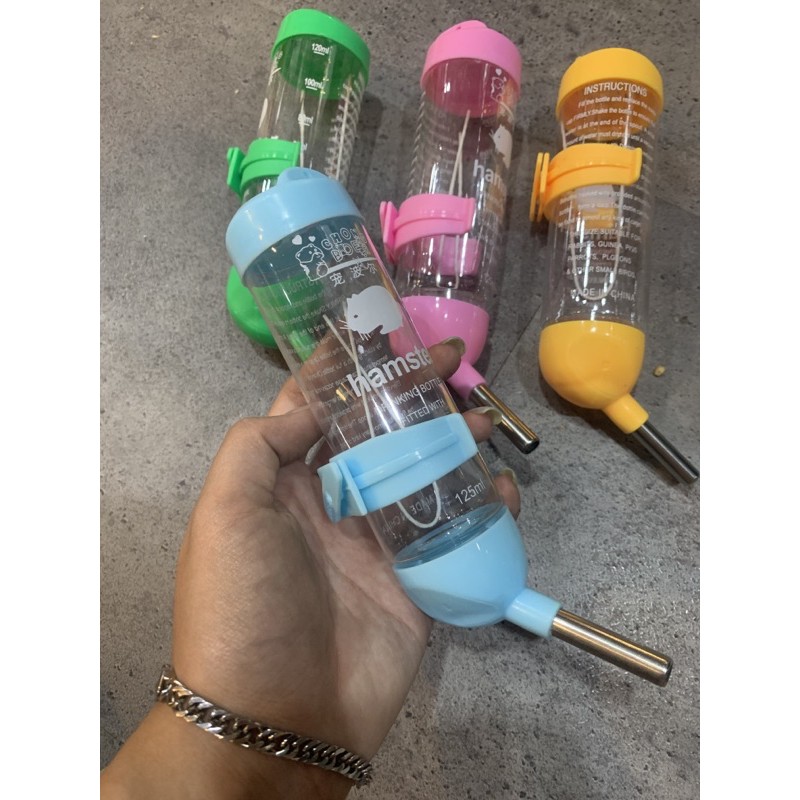 Bình bi 125ml cho hamsters, sóc, thỏ, bọ
