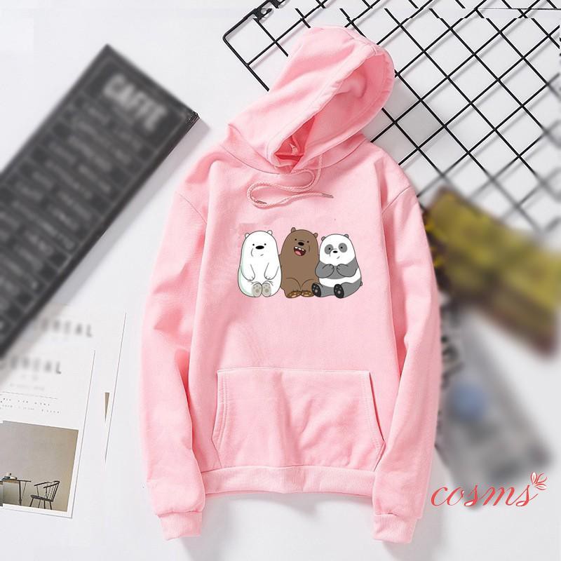 Áo Hoodie Có In Hình We Bare Bears Cao Cấp Cho Nam / Nữ