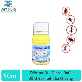 (Lọ 50ml) Fendona 10SC - Dung dịch pha phun diệt côn trùng ruồi, muỗi, kiến, dán, bọ chét