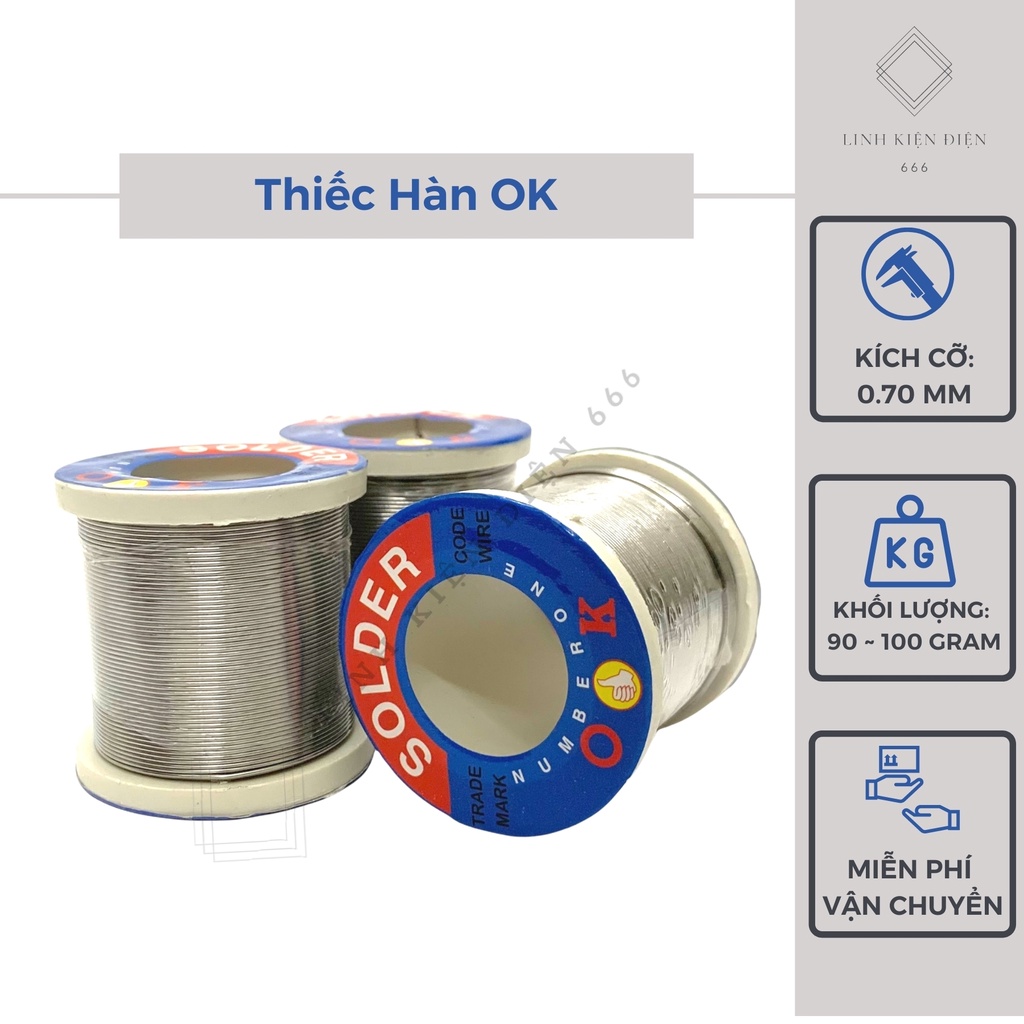 Thiếc Hàn Nhựa Thông Thiết Hàn Cuộn Thiếc Hàn [100 gram]