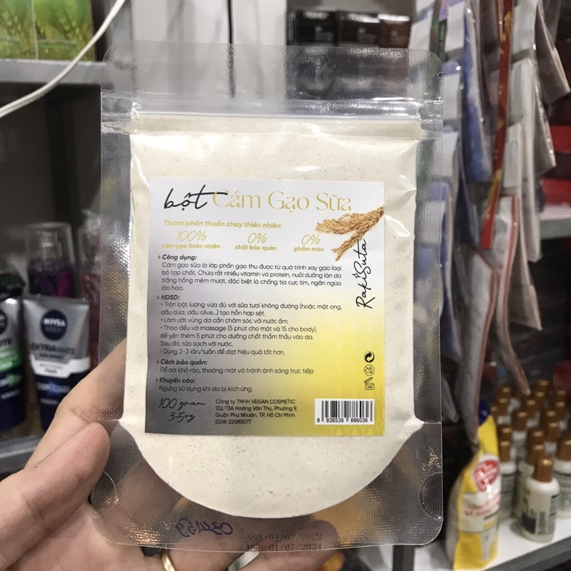 Bột Mặt Nạ Body Thuần Chay Thiên Nhiên Rakisuta 100g