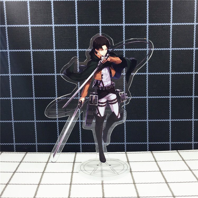 Mô hình standee ATTACK ON TITAN ĐẠI CHIẾN TITAN Levi Eren Mikasa Tượng Acrylic Anime mica chibi trang trí trưng bày