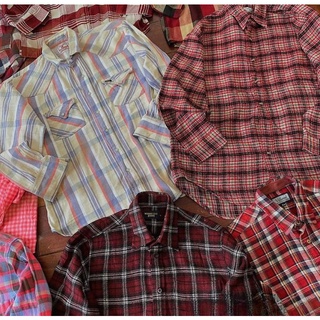 Áo khoác sơ mi flannel caro 2hand , áo chống nắng dài tay nhiều mẫu hàn quốc trẻ trung thanh lịch set sơ mi mẫu 1