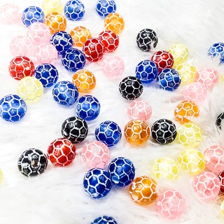 Hạt cườm nhựa hình trái banh siêu dễ thương size 0.8CM trang trí handmade