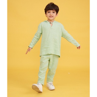 [Chính hãng] [Ảnh thật] Áo mũ Bé Trai Linen - Áo trẻ em từ 1 đến 6 tuổi