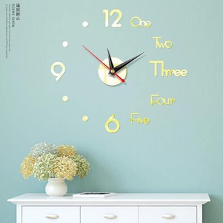 (Hàng Sẵn Đủ Màu) Đồng Hồ Dán Tường 3D Decor (tặng kèm Pin AA)