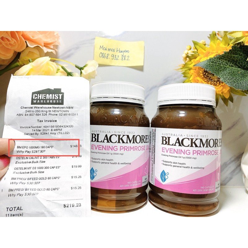[Đủ Bill+Tem Chemist] Tinh Dầu Hoa Anh Thảo Evening Primose Oil Blackmores Úc | BigBuy360 - bigbuy360.vn