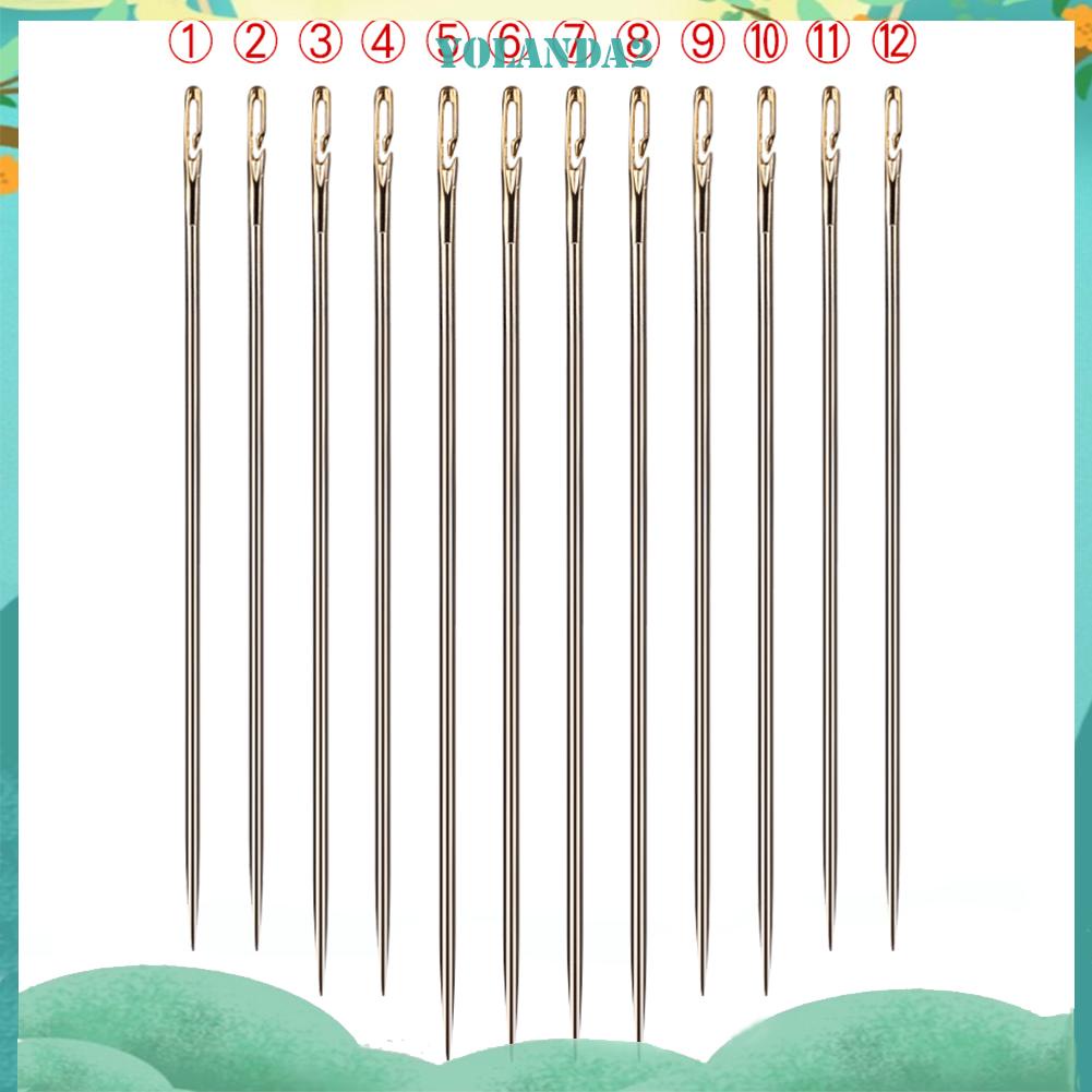 Bộ 12 kim thêu bằng thép không gỉ