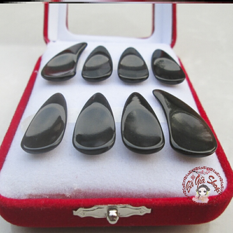 Bộ móng sừng tự nhiên móng 2 mặt cho đàn tranh guzheng