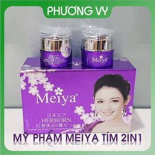 [SIÊU SALE] COMBO ngày đêm Meiya tím, chuyên làm mờ nám, tàn nhang và dưỡng trắng da, kem nám Nhật Bản, mỹ phẩm Meiya.