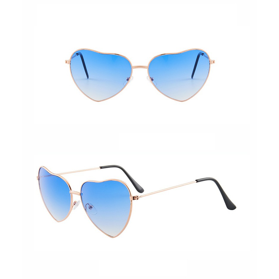 Kính mát tình yêu khung kim loại retro mới, Kính mát nữ hình trái tim, Kính râm thời trang - KM05
