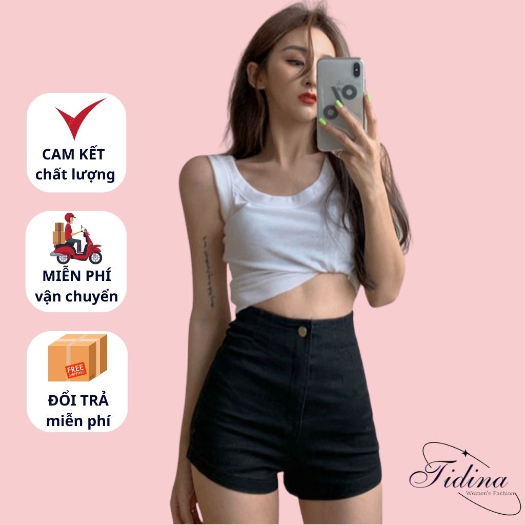 QUẦN SHORT NỮ TIDINA Quần đùi nữ lưng cao ôm dáng body thời trang siêu quyến rũ