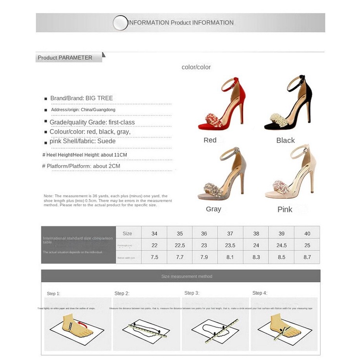 Giày Cao Gót Da Lộn Đính Đá Sang Trọng Quyến Rũ Phong Cách Âu Mỹ Cho Bạn Gái