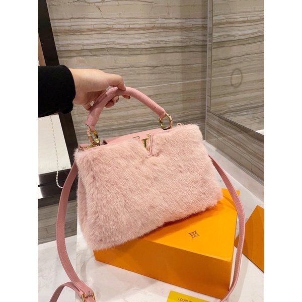túi xách Lóuisvuitton capucines chất lông siêu mịn sz 27