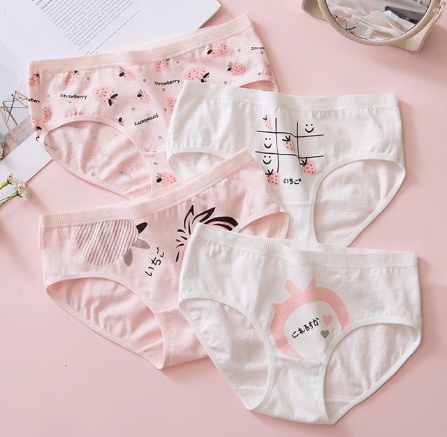 [Mã WASTDEP giảm 5K đơn bất kì] Quần lót dâu tây cotton nữ cao cấp dễ thương đáng yêu QLU11 | BigBuy360 - bigbuy360.vn