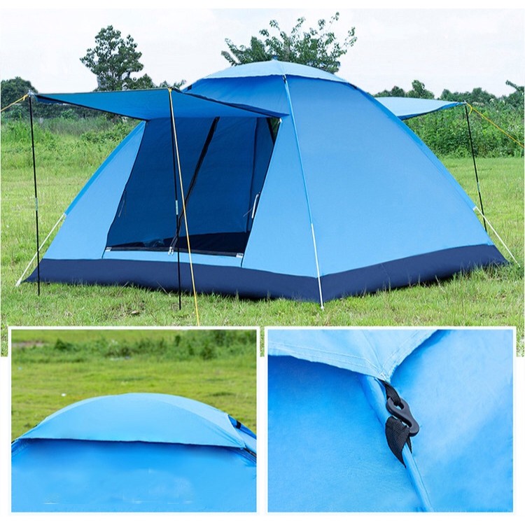 Lều cắm trại dã ngoại tự bung mái hiên - Lều picnic du lịch tự động dành cho 3-5 người chống tia tử ngoại, chống nước