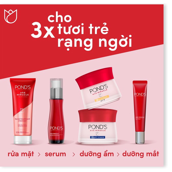 [Mã chiết khấu giảm giá sỉ mỹ phẩm chính hãng] Sữa rửa mặt ngăn ngừa lão hóa Pond's Age Miracle 100g