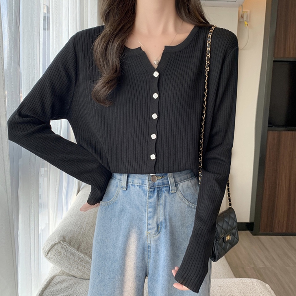 Áo Khoác Cardigan Dệt Kim Tay Dài Chống Nắng Thời Trang
