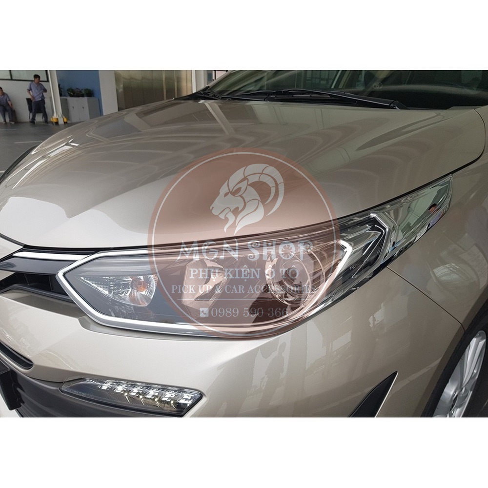 [Ốp đèn pha] [Toyota Vios 2018 - 2022] [màu bạc]