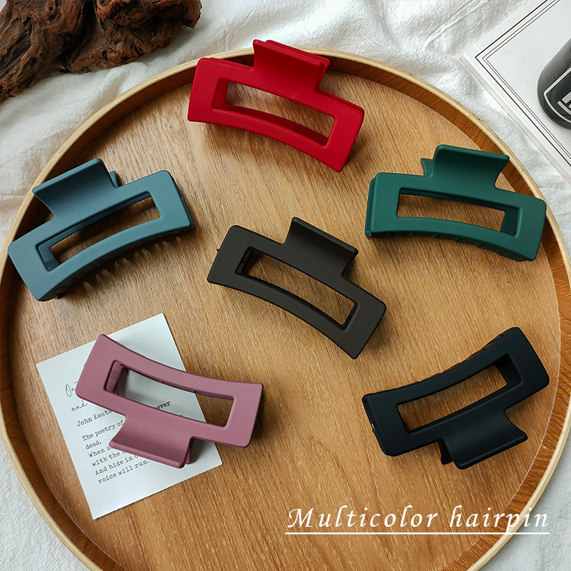 Kẹp Tóc Thiết Kế Màu Trơn Đơn Giản Thời Trang Dành Cho Nữ