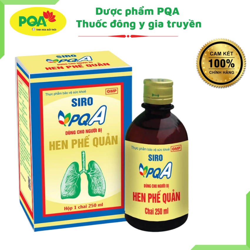 Hen phế quản PQA dòng cao cấp dùng cho người bị hen phế quản. Hộp 250ml