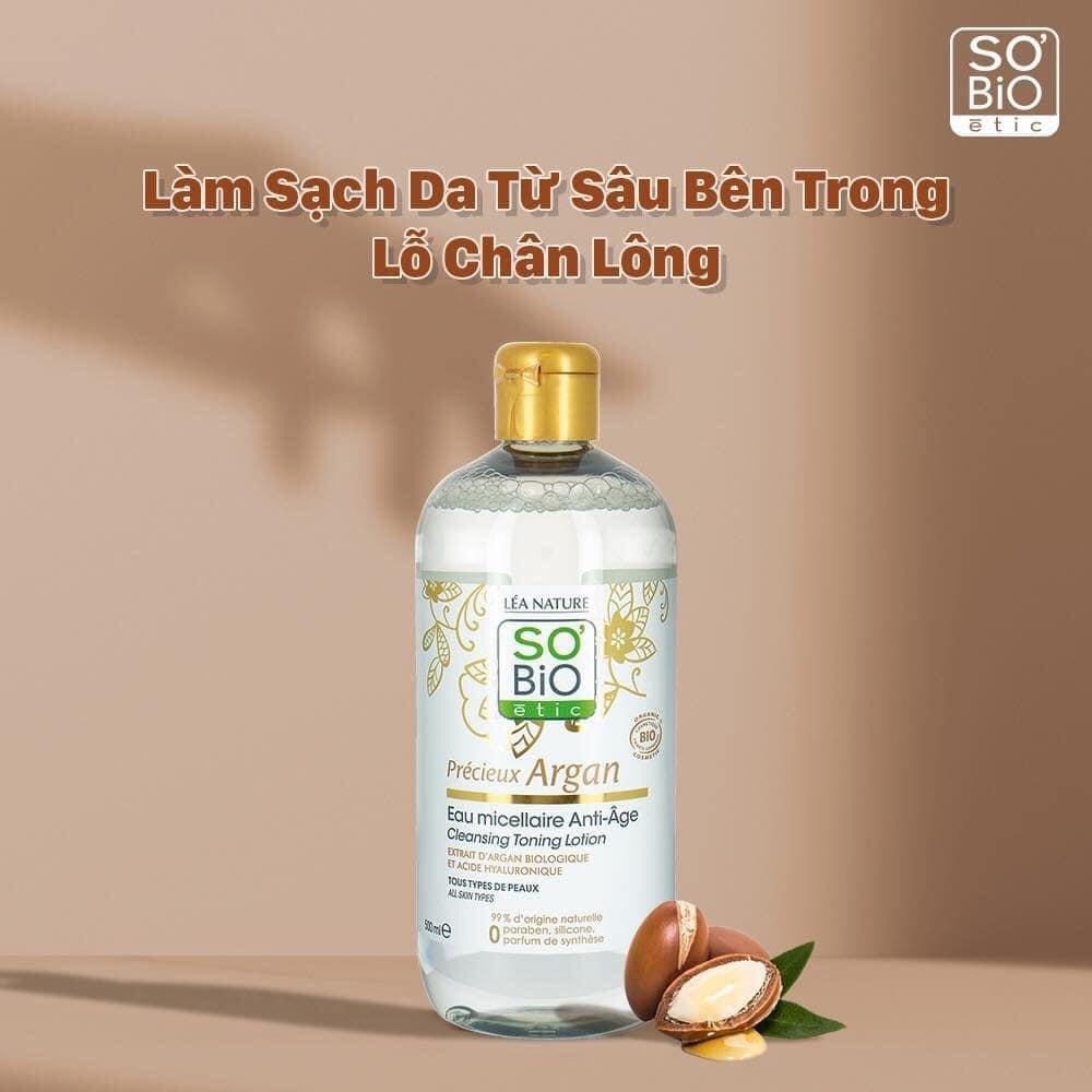 [Hàng trả order, không có dư] Nước Tẩy Trang Dầu Argan SO’BiO Étic Argan Anti-Age Micellar Water 500ml | BigBuy360 - bigbuy360.vn