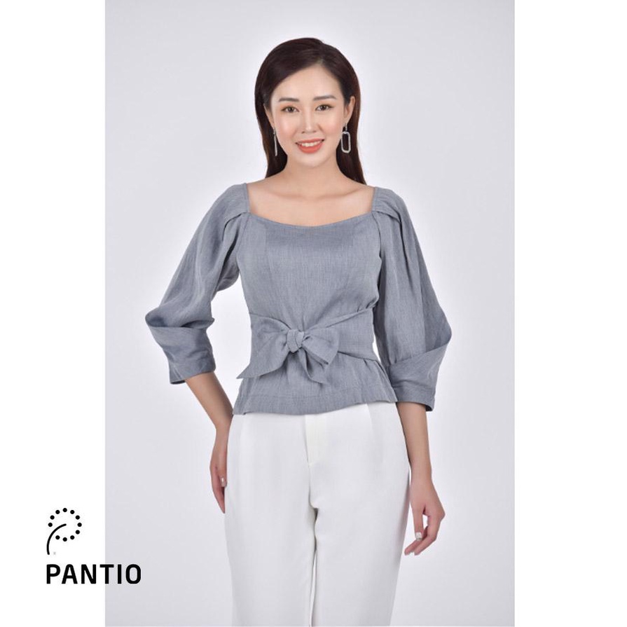 FAS32875 - Áo sơ mi thô lụa tay lỡ - PANTIO