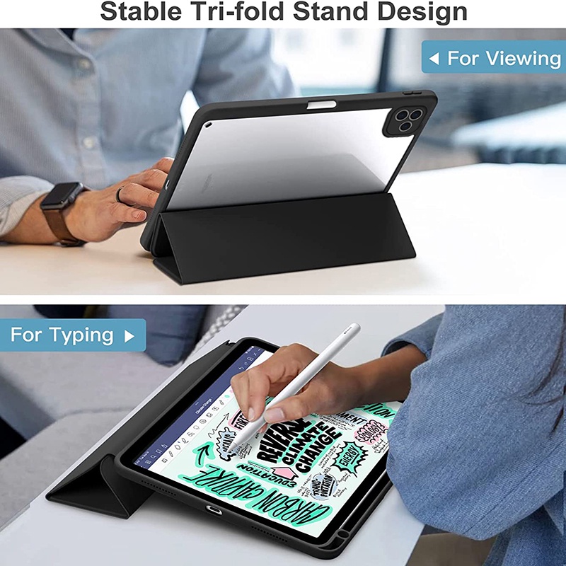 Ốp Lưng silicone Trong Suốt Cho iPad pro 9.7/iPad air4/air5 10.9/iPad 9 10.2/iPad gen8/7 10.2/mini6 8.3/air2 9.7/iPad 6/iPad 5
