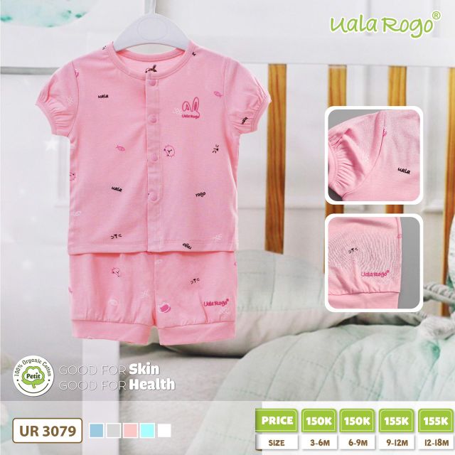 Bộ cộc tay cài giữa Uala rogo petit/ bamboo Uala rogo