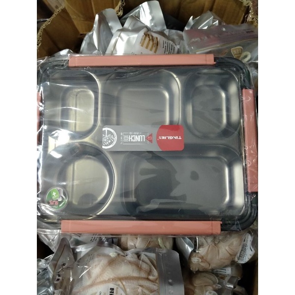 Khay cơm văn phòng inox 5 ngăn