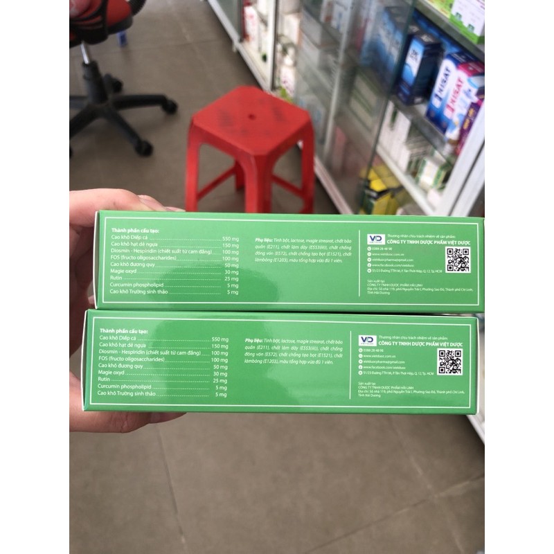 Viên uống ngư tinh thảo tiêu trĩ mềm phân hộp 30viên