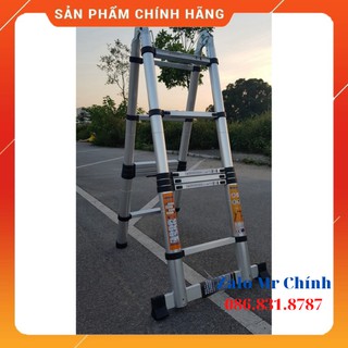 [ MỚI NHẤT ] Thang nhôm rút gọn Ninda ND-38AI ( 1M9 + 1M9 ). DUỖI THẲNG 3M8 [ GỌI LÀ CÓ ] [ SẴN HÀNG ]