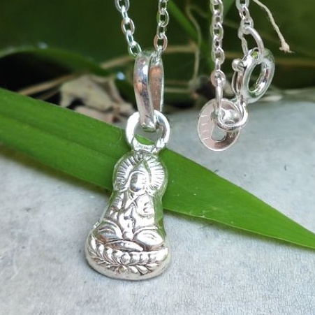Dây chuyền bạc ta phật quan âm sợi mảnh