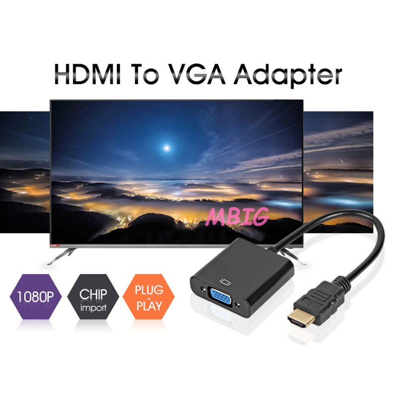 Đầu chuyển đổi cổng HDMI VGA sang cổng VGA cho máy tính , laptop