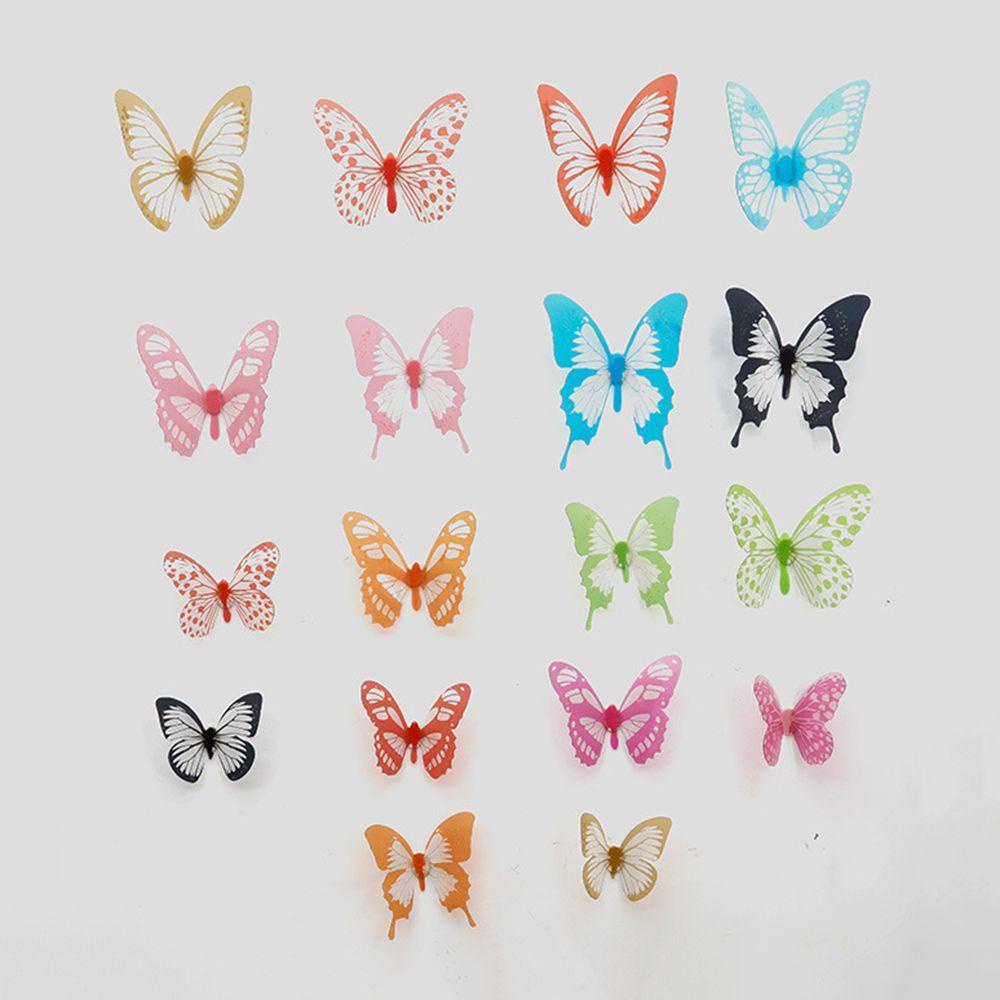 GOGOUP Set 18 Sticker Dán Tường Hình Bướm 3D Trang Trí Giáng Sinh