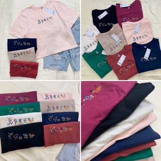 Áo crop lửng thêu mickey