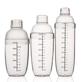 Bình lắc cocktail shaker nhựa 350ml,530ml,700ml,1000ml