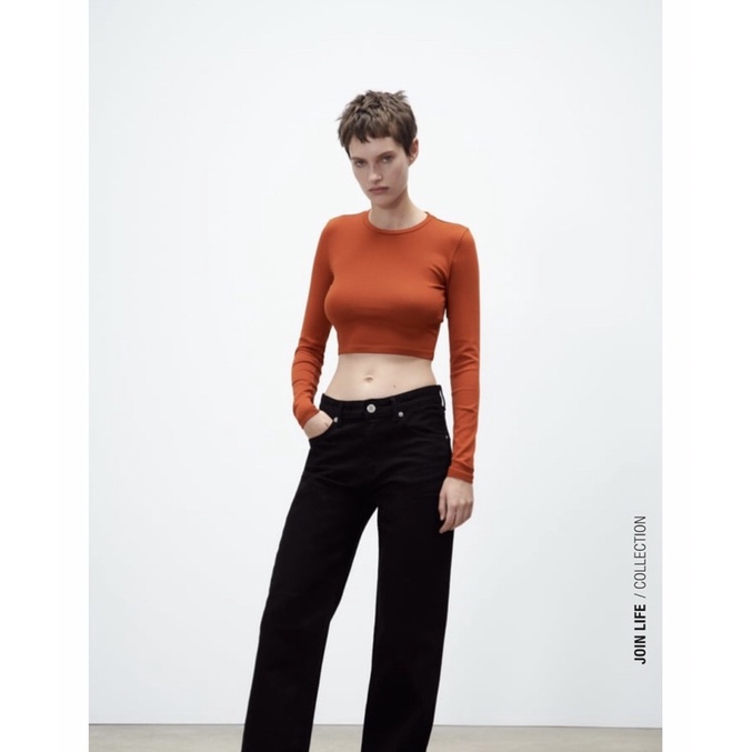 Áo thun croptop Zara authentic