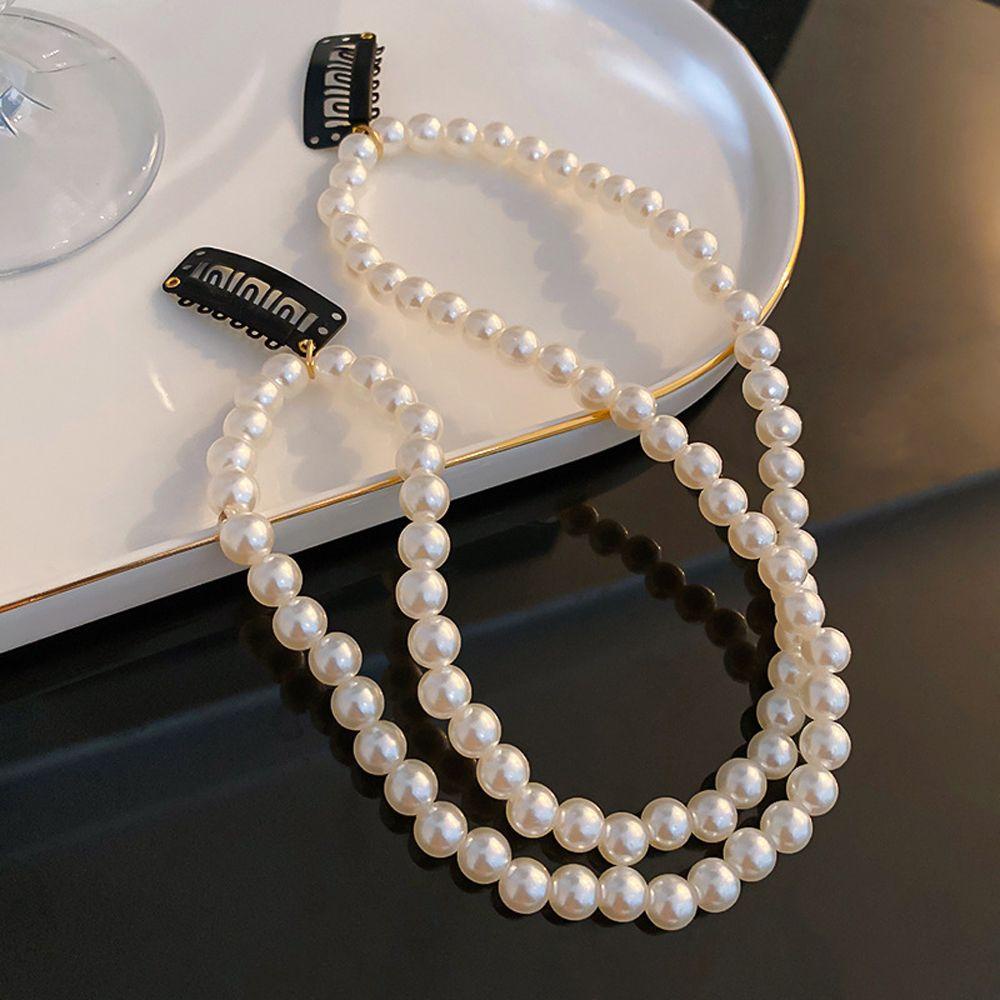 Kẹp Tóc Đuôi Ngựa VANES1 Bằng Hợp Kim Đính Hạt Phong Cách Vintage Sáng Tạo Dành Cho Nữ