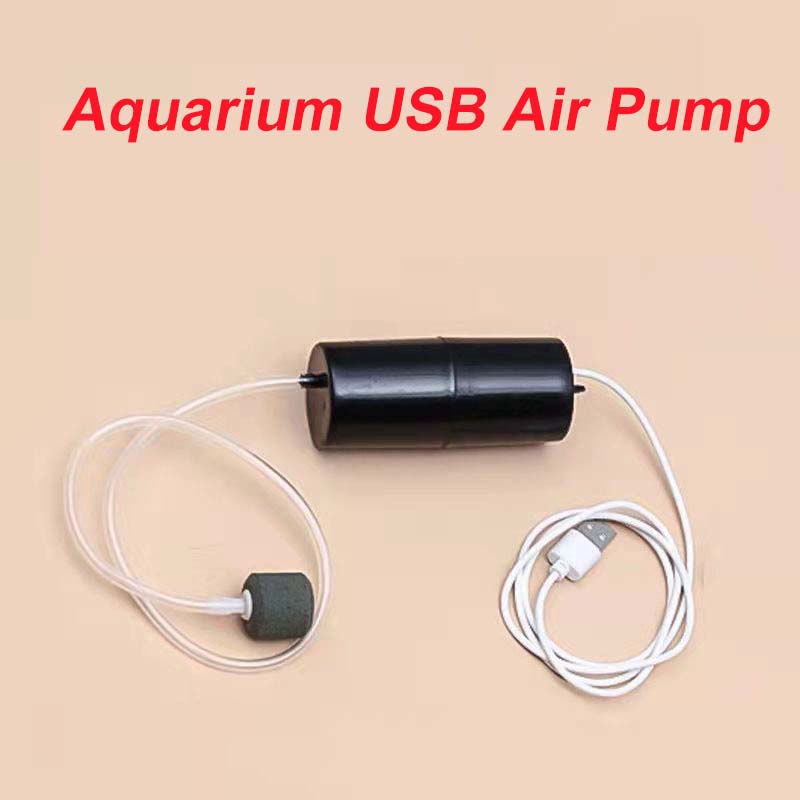 AQUARZOO USB Portable Mini Aquarium Air Pump,Fish Tank Portable Oxygen Pump for Aquarium, Air Aerator Pumps, Portable Small Aquarium Air Pump Silent with Energy Saving
