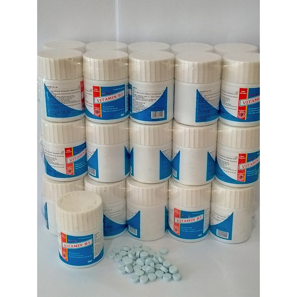 Viên uống VITAMIN B1 LỌ 100 VIÊN DAKTIN giúp ăn ngon miệng hỗ trợ trong trường hợp viêm đa dây thần kinh, tê bì tay chân