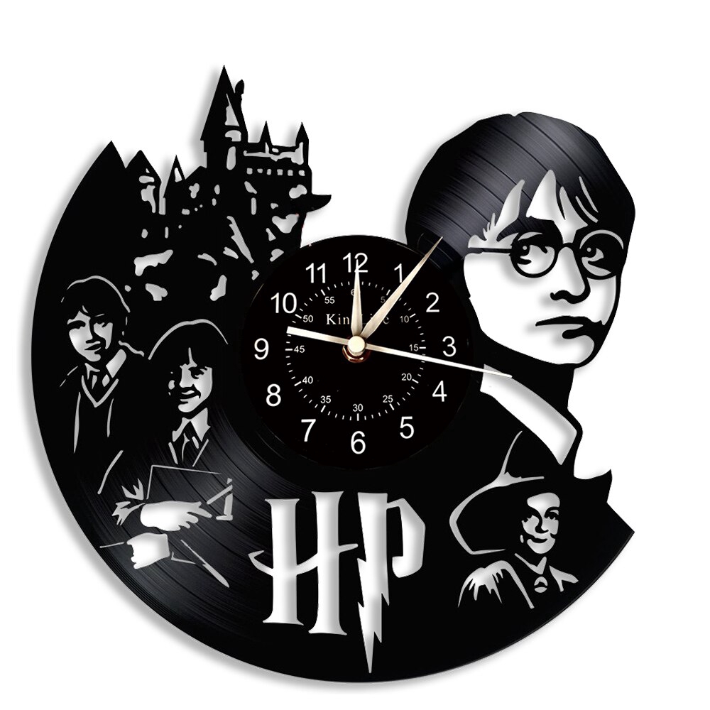 Đồng Hồ Treo Tường Hình Đĩa Than 12 "phong Cách Harry Potter Độc Đáo