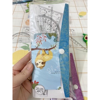 Bộ 4 thước eke trong suốt