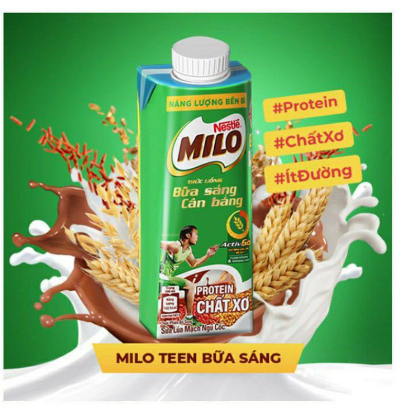 Thùng 24 hộp sữa milo có nắp vặn 200ml siêu ngon