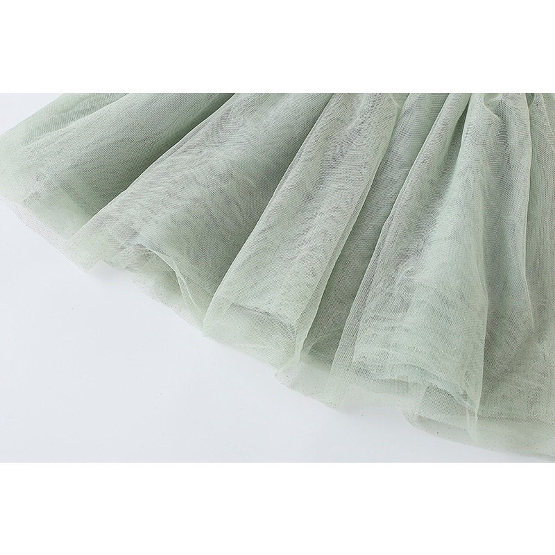 Đầm xoè kết hoa HM bé gái xuất xịn siêu xinh