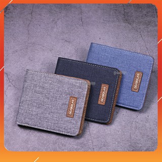 Ví Nam Vải Bố Bóp Ngang Da PU Cao Cấp Phong Cách Hàn Quốc DCE560
