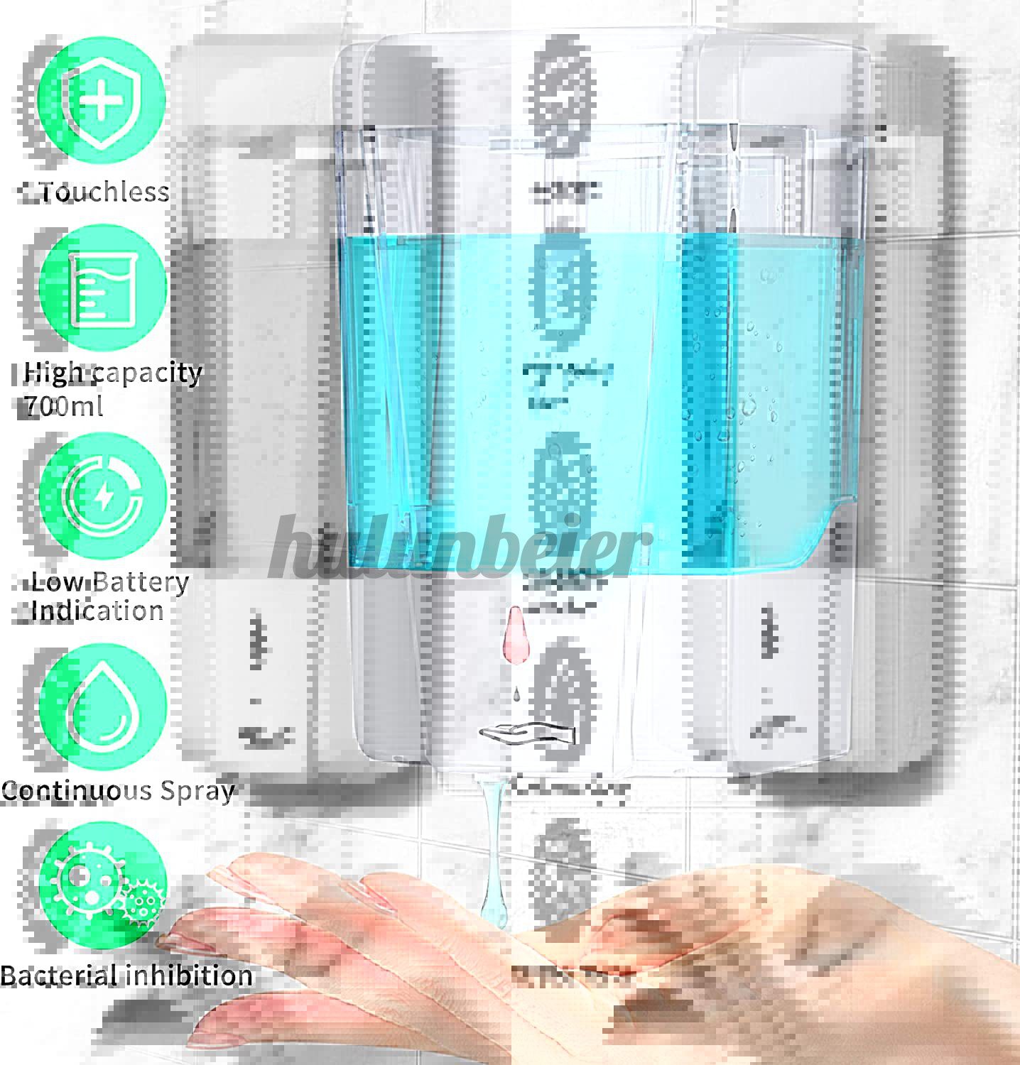 Bình Đựng Xà Phòng Cảm Biến Tự Động Dung Tích 700ml Automatic Soap Dispenser Wall Mounted Infrared Induction Smart Liquid Soap Dispenser For Kitchen Bathroom Accessory