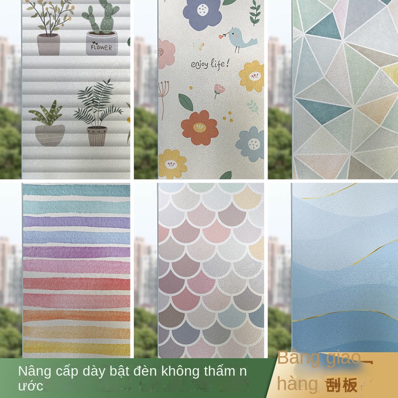 Dán kính mờ và trong phòng tắm nhà vệ sinh phim cách nhiệt chống ánh sáng nhìn trộm giấy bóng