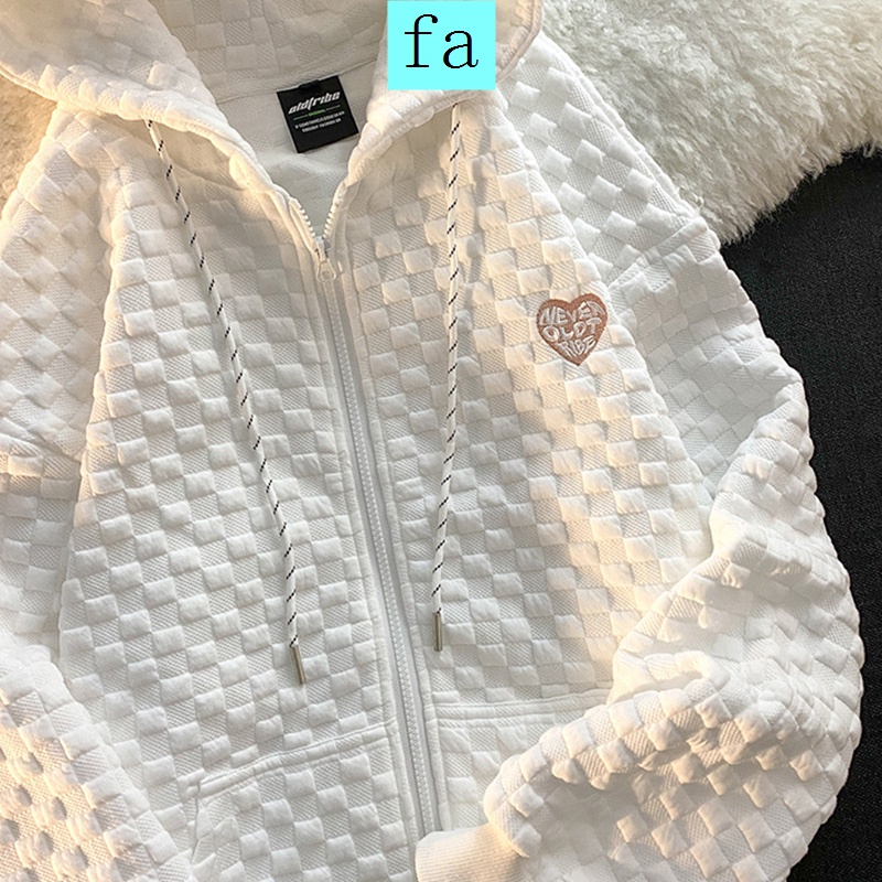 Áo khoác Cardigan mỏng dáng rộng phối khóa kéo cá tính trẻ trung